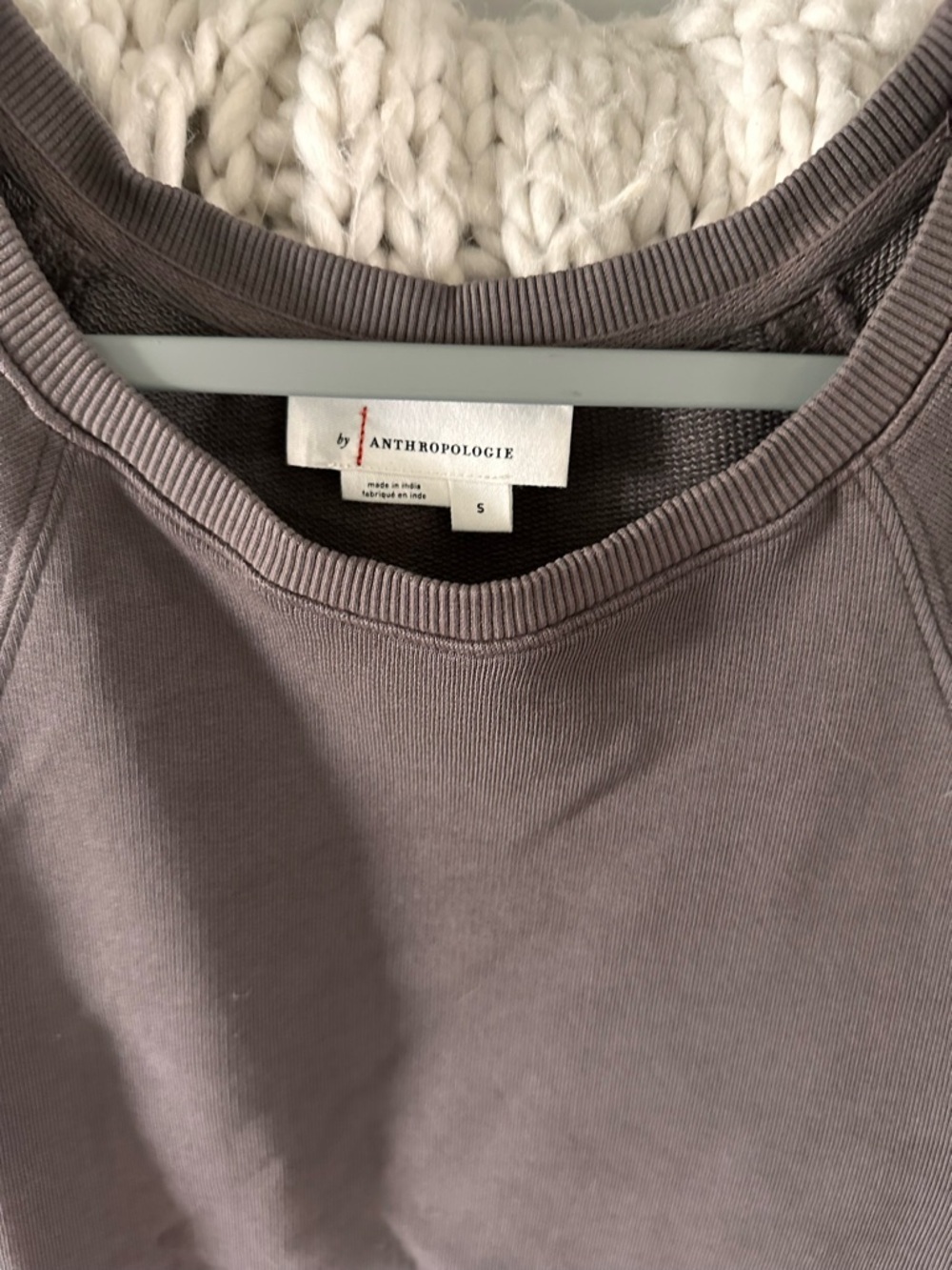 Anthropologie gray/Brown Sleeveless Sweatshirt Tank - Picture 2 of 3